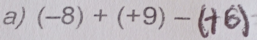 (-8)+(+9)-