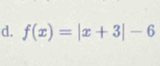 f(x)=|x+3|-6