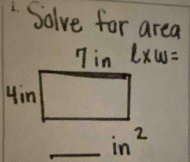 Solve for area