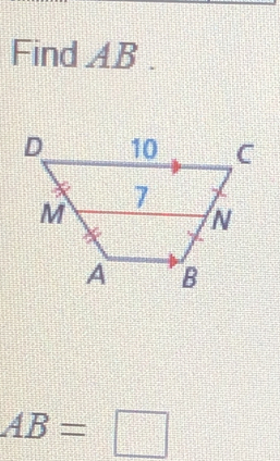 Find AB.
AB=□