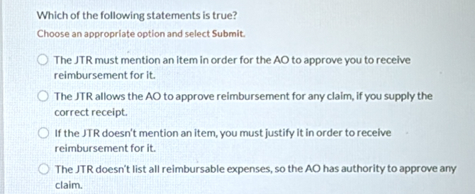 Solved: Which of the following statements is true? Choose an ...
