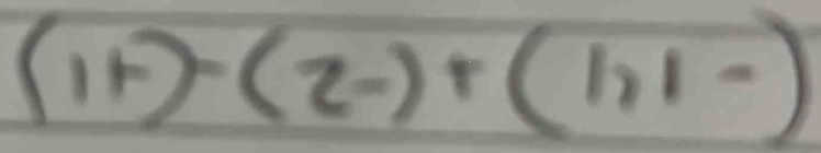 (-1,1)-(2,-)+(1,1-)