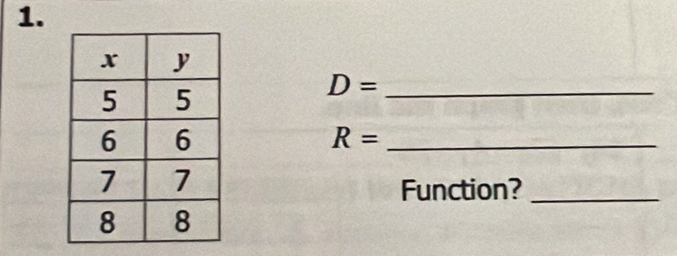 D= _
R= _ 
Function?_