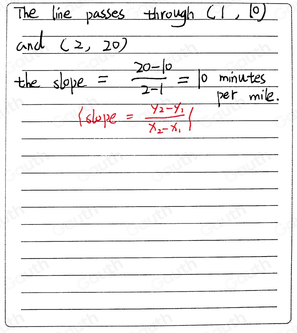 Solved: Determining the Value of Slope from a Graph Runner's Speed Use ...