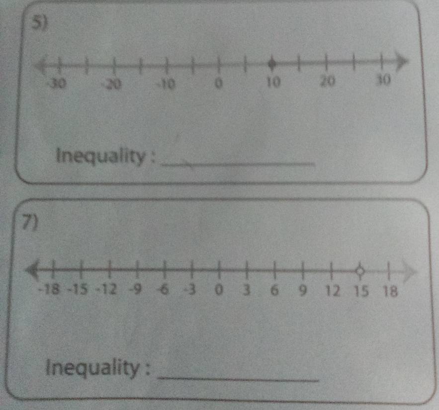 Inequality :_ 
7) 
Inequality :_