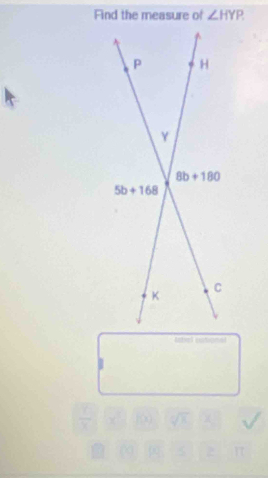 Find the measure of ∠ HYP