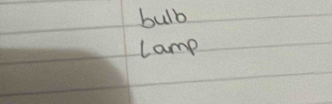 bulb 
lamp