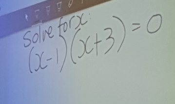 (x-1)(x+3)=0
Solve forx