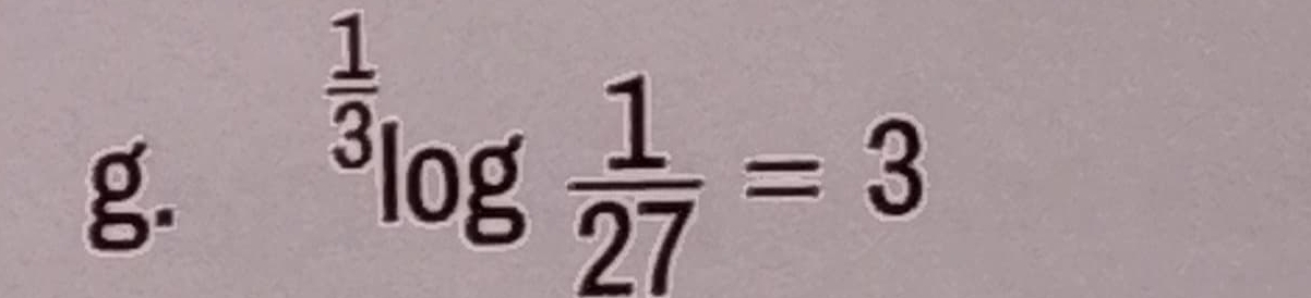 ^ 1/3 log  1/27 =3