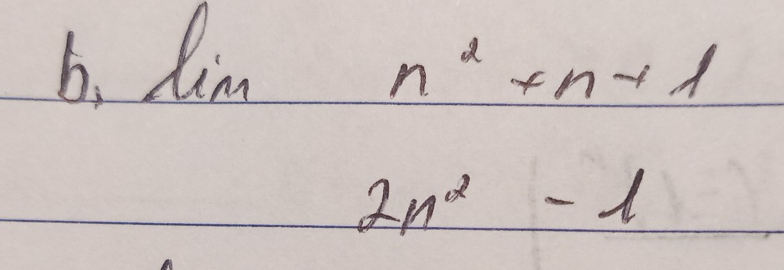 limlimits _2n-1 (n^2+n-1)/2n^2-1 