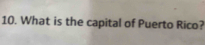 What is the capital of Puerto Rico?