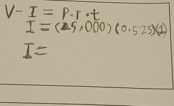 V-I=p· r· t
I=(25,000)(0.525)(1)
I=