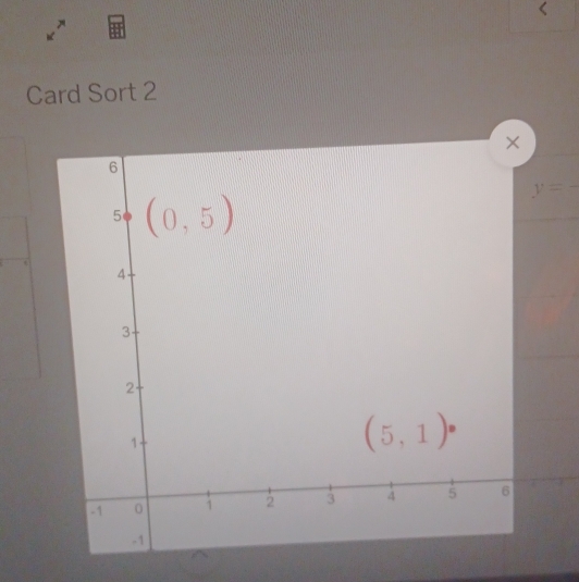 ^circ 
Card Sort 2
y=-