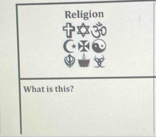 Religion 
What is this?