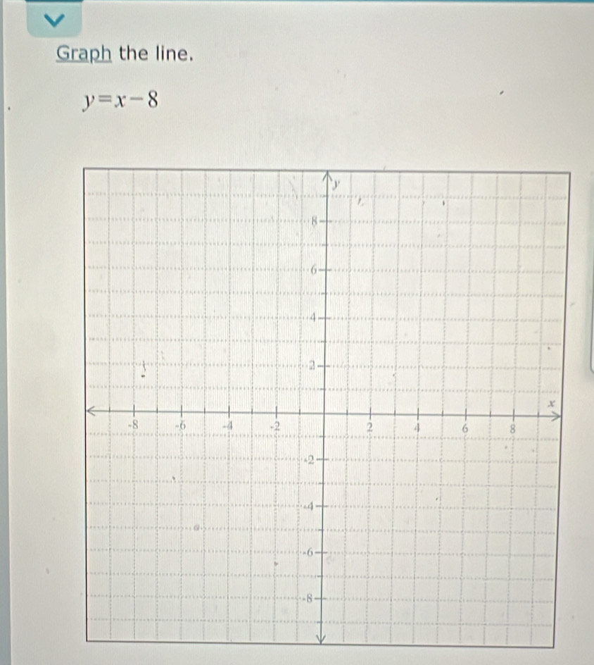 Graph the line.
y=x-8