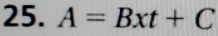 A=Bxt+C