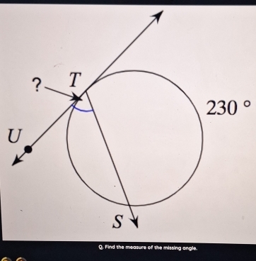 230°
issing angle.