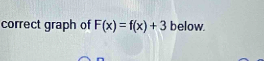 correct graph of F(x)=f(x)+3 below. 
r