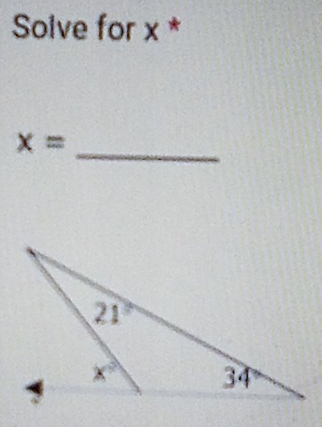 Solve for x *
_
x=