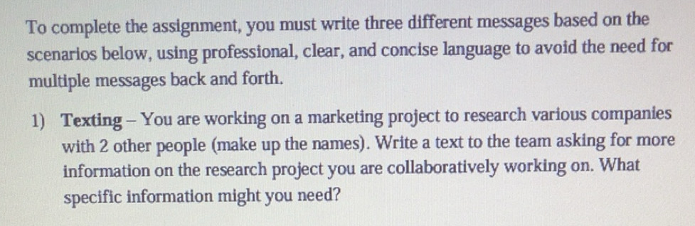 Solved: To complete the assignment, you must write three different ...