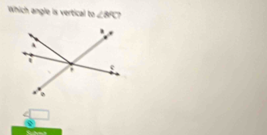 Which angle is vertical m∠ BPC