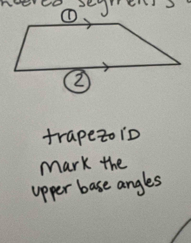 trapeto iD 
mark the 
apper base angles