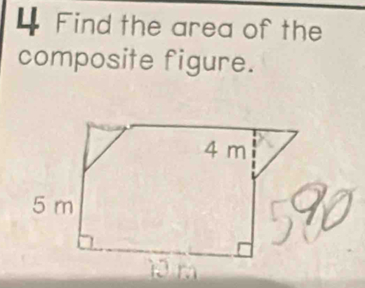 Find the area of the 
composite figure.