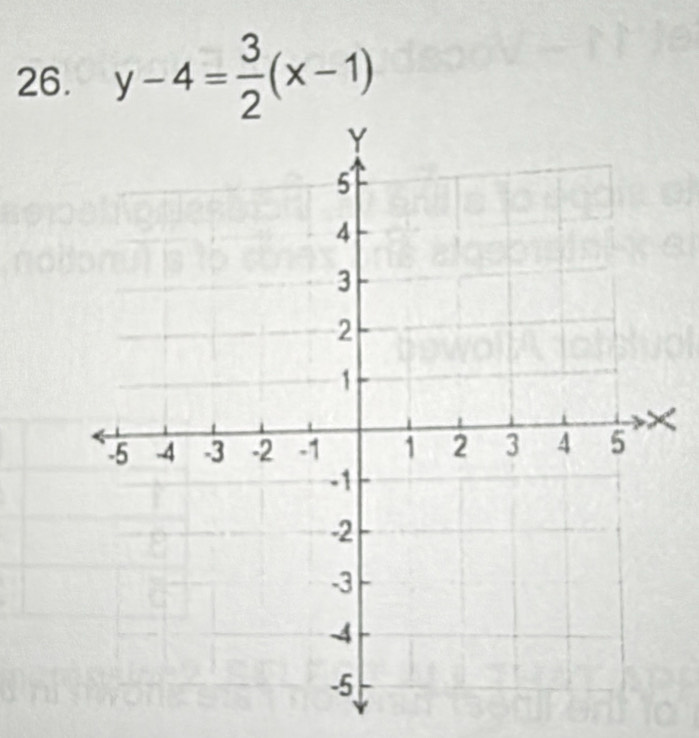 y-4= 3/2 (x-1)