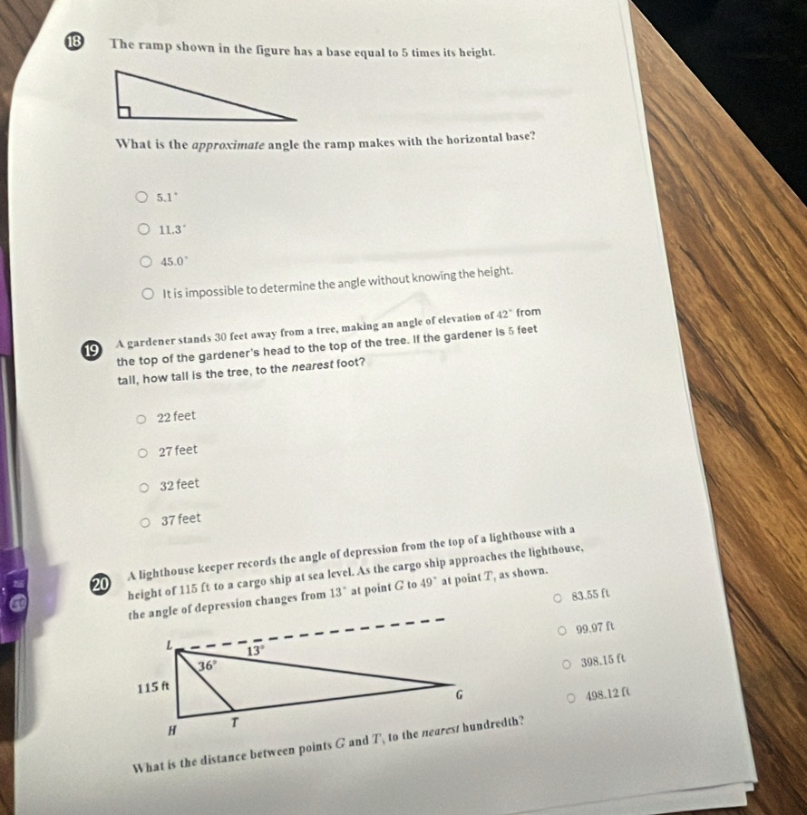 Solved: The ramp shown in the figure has a base equal to 5 times its ...