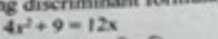 der m an 1 o n
4x^2+9=12x