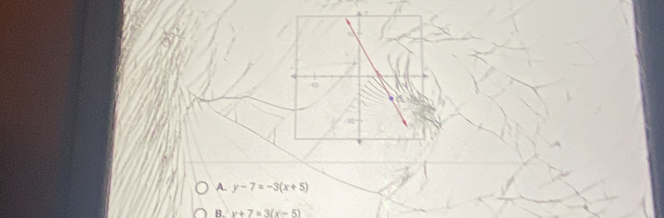 A. y-7=-3(x+5)
B. y+7=3(x-5)