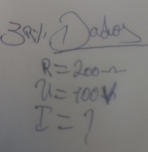 301 ades
R=200Omega
u=100V
I= frac 1a)^2= 1/3 