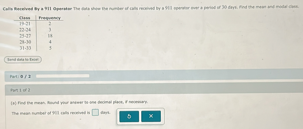 Solved: Calls Received By a 911 Operator The data show the number of ...