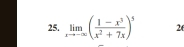 limlimits _xto -∈fty ( (1-x^3)/x^2+7x )^5 26