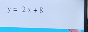 y=-2x+8