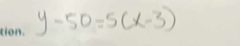 y-50=5(x-3)