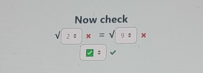 Now check
sqrt(2)z|x=surd 9:x