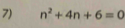 n^2+4n+6=0