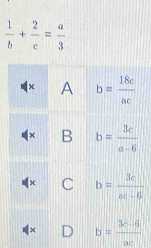  1/b + 2/c = a/3 