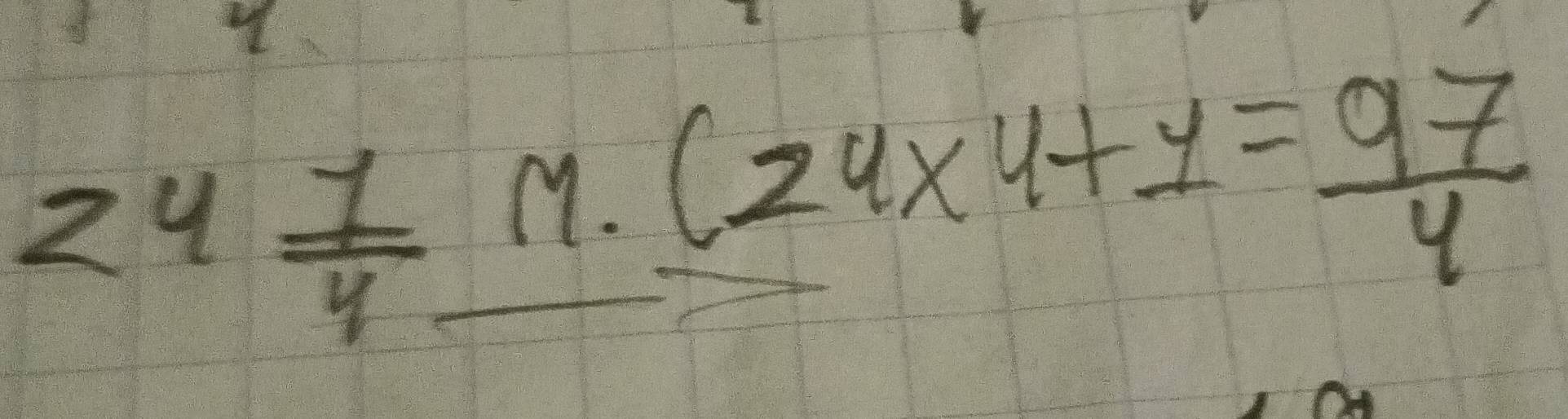 24!= _ frac 1_ 11.(24* 4+1= 97/4 