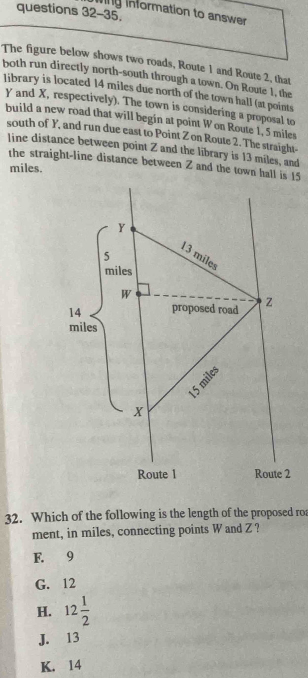 Solved: questions 32-35. ing information to answer The figure below ...