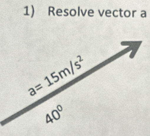 Resolve vector a