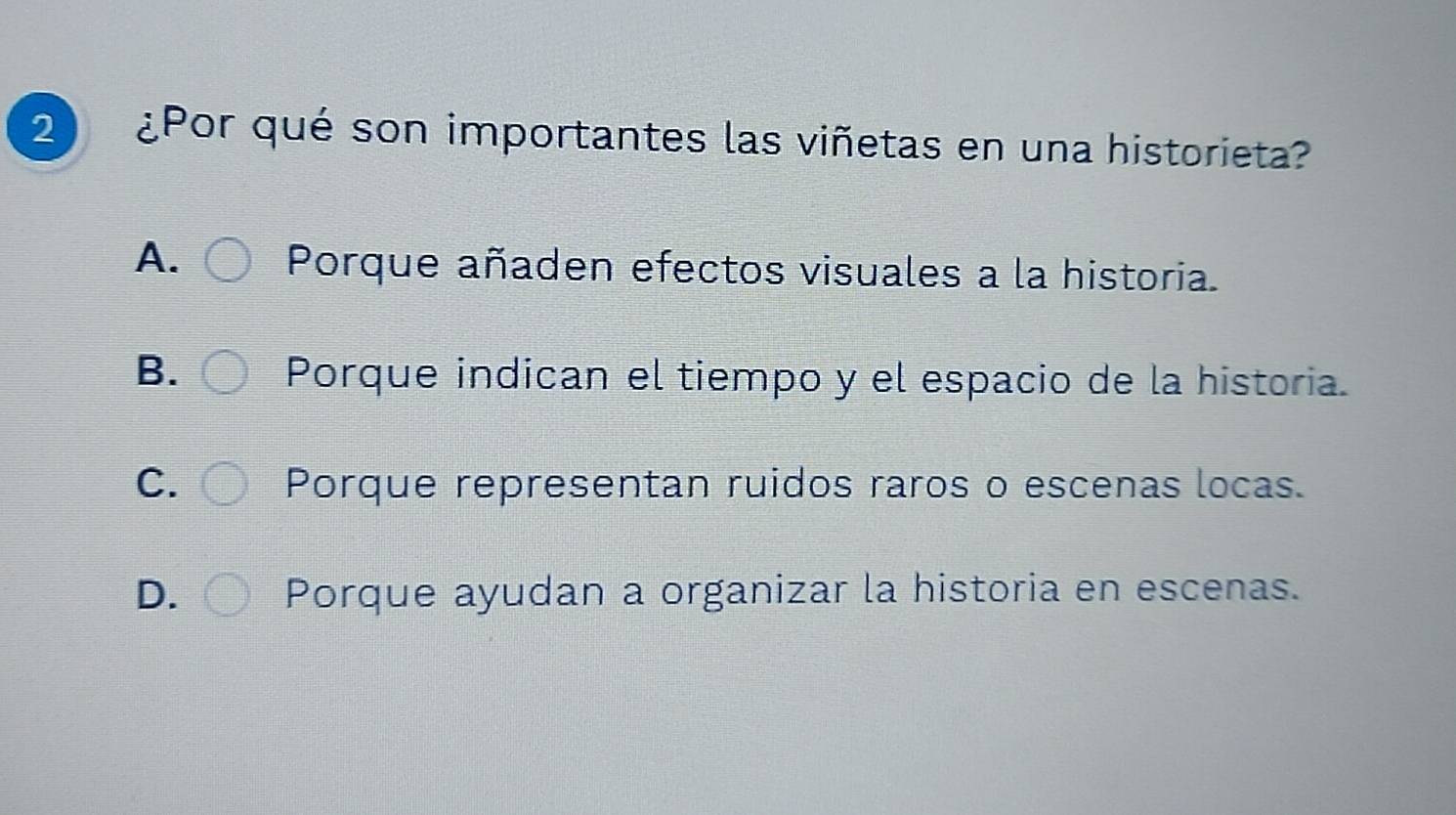 Resuelto:2 ¿Por qué son importantes las viñetas en una historieta? A ...