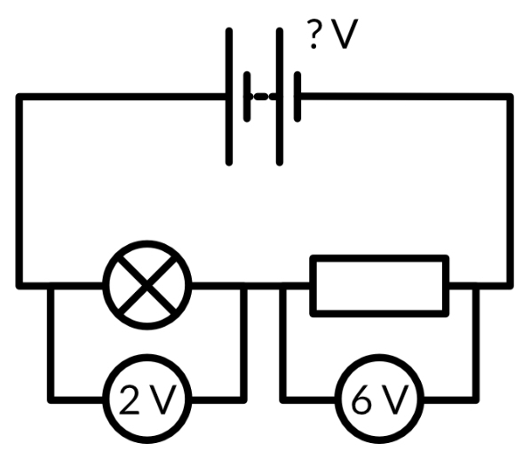 ? V
2V
6V