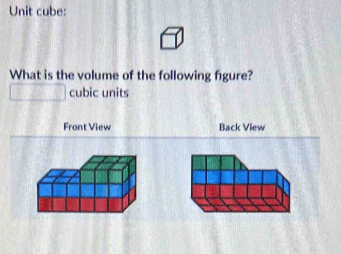 Solved: Unit cube: What is the volume of the following figure? cubic ...