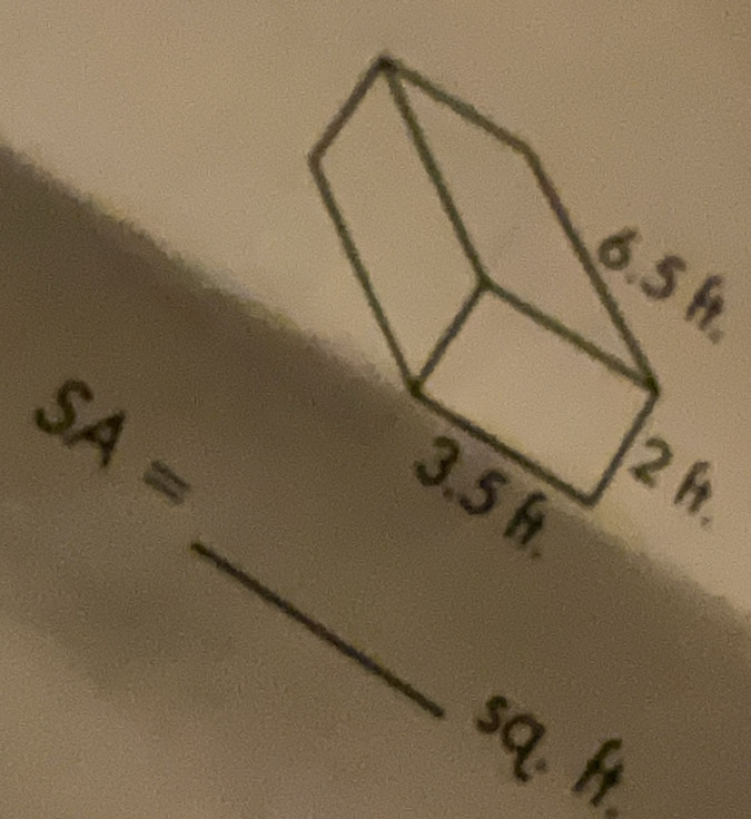 SA=
sq. ft.