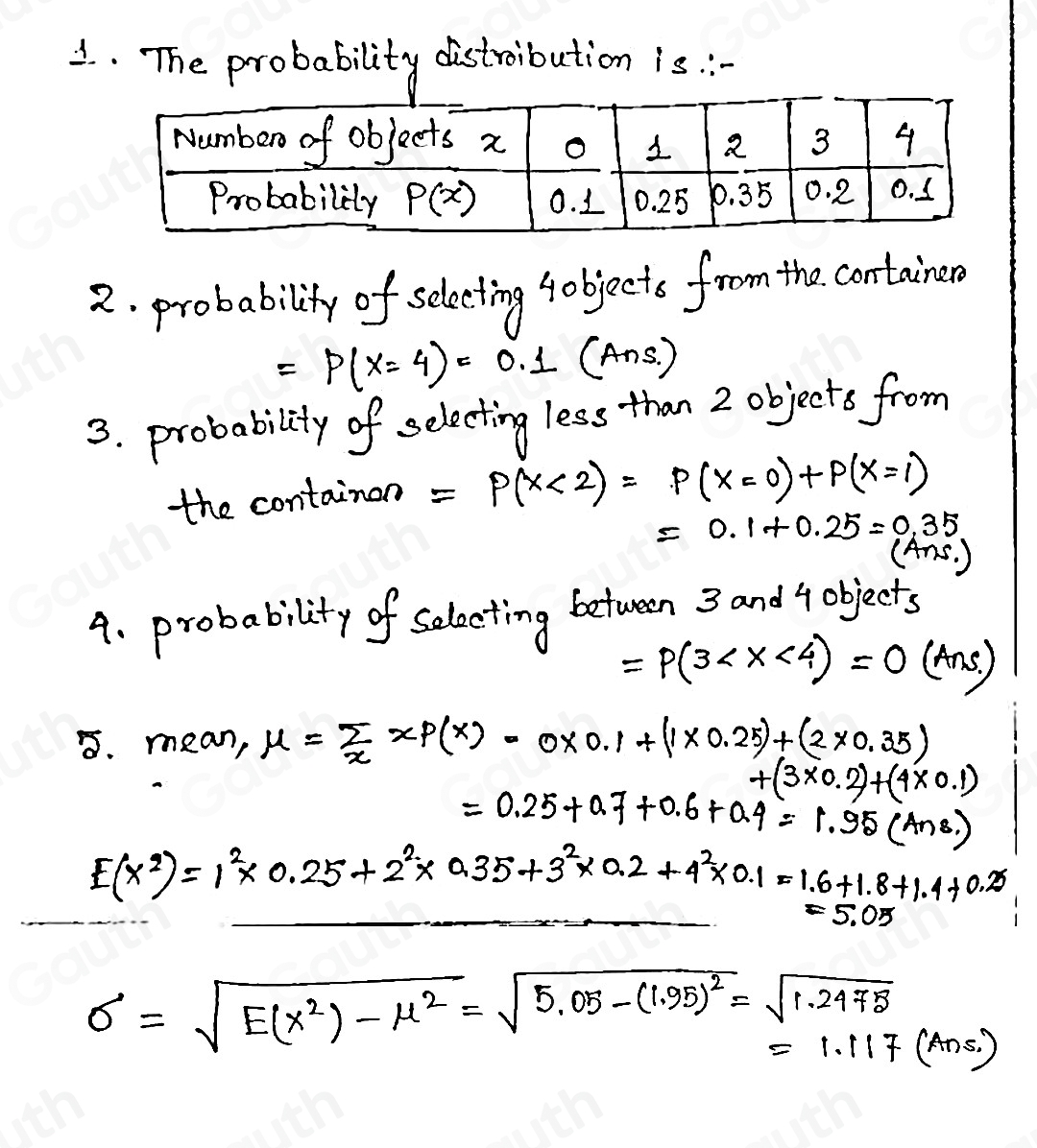 Solved: What is the probability distribution? (Enter answers as ...
