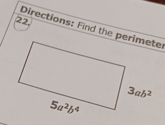 Directions: Find the perimeter