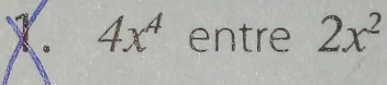 4x^4 entre 2x^2