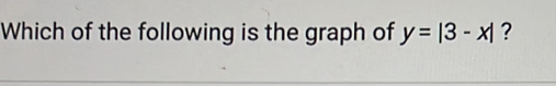 Which of the following is the graph of y=|3-x| ?